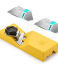 Multi Function Drywall Chamfer Tool With 10 Blades Hand Plane For Gypsum Board Edge Trimming Rasp And V Edge Chamfer Plasterboard Cutter For Woodworkers Workhorse Pro Grade Finish, yellow body with 10 blades