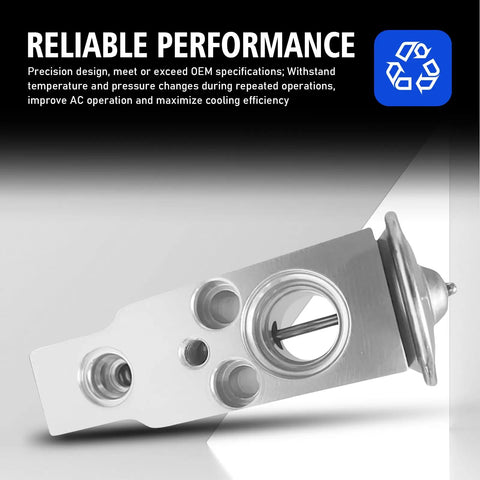 Automotive Air Conditioning Expansion Valve Wear-Resistant Rust-Proof Metal, Precise Refrigerant Flow Control For Most Cars