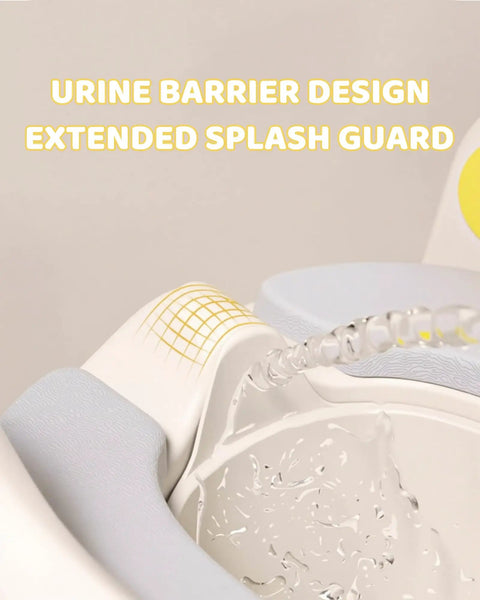 Adjustable Toddler Potty Training Seat and Foldable Toilet Trainer with Splash Guard Non Slip Steps Heavy Duty Premium Soft Removable Cushion No Mess Must Have