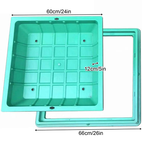 Top view of Composite Resin Manhole Cover For Outdoors Heavy Duty Sump Pump Access Lid With Low Profile 60x60 cm