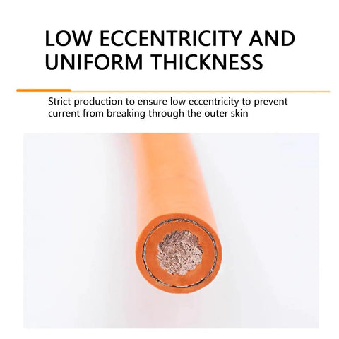 Close-up of Heavy Duty Electric Power Cable 100 Foot Drop Featuring Xlpe Sheathing Dual Braid shows low eccentricity and uniform thickness.