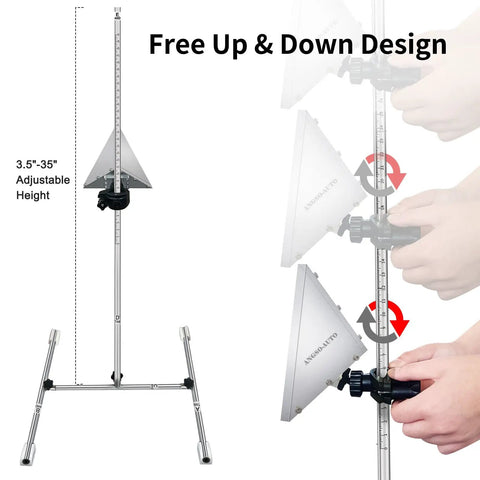 DIY Friendly ADAS Calibration Tool Kit For Honda, Toyota, Kia, And Ford with 0-30 cm scale post and corner reflector target
