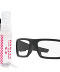 Industrial Det Cord Glasses Set With Matte Black Frame And Clear Lenses Plus USA Flag Lens Cleaning Kit for everyday wear