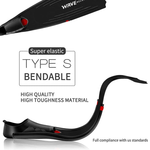 Long Blade Diving Fins For Freediving And Spearfishing, Scuba Swimming Training Gear With Replaceable Polypropylene Blades And Tear Resistant TPR Foot Pocket, Lightweight Propulsion For Faster, More Efficient Push, flexible fin demonstration