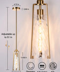 Modern Gold Pendant Lights With Clear Glass Shades Adjustable Hanging Fixtures For Kitchen Island And Living Room Farmhouse Vibe Ceiling Lamps E26 Base Bulbs Included Easy Installation And Durable Die Cast Metal