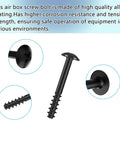 Ten Pack Heavy Duty Air Filter Box Screws And Bolts Compatible With Jaguar Range Rover Chevy GM VW Replacement Engine Bay Hardware in black alloy.
