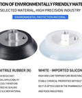 PFYK-120 Pneumatic Gas Air Nozzle Manipulator And Industrial Rubber Suction Cup Chuck, Heavy Duty White Vacuum Gripper.