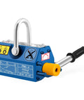 Heavy Duty Magnetic Lifter Hoist With Handle, 880 Lb Capacity, Two And A Half X Safety Factor, blue industrial tool
