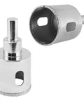Front view of QEP 1-3/8 in Xtreme Diamond Hole Saw with Water Delivery System, chrome two-piece set