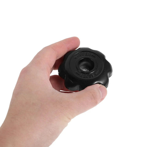 Premium Replacement Hand Wheel Valve For 10 Pack Of Black Aluminum Cylinder Regulators With Easy Grip Control Handle For Quick Service And Effortless Maintenance On Industrial Tanks black valve wheel held in hand