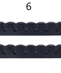 Heavy Duty Steel Fishing Rod Storage Rack Wall Mount Holder For Three Four Or Six Rods With Foam Inserts shown in black, front view