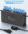 Heavy Duty Rock Solid AC To DC Converter 110V To 12V 30Amp 360Watt with power cord and adapter for coolers and compressors.