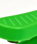 Close-up of anti-slip grip on the ergonomic welding touch button for precise arc control on TIG torch in fab shops.