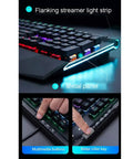 Game Ready Led Wired Mechanical Keyboard And Mouse Combo With Multimedia Keys Solid Aluminum Base 104 Layout highlighted features