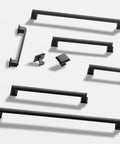 10 Pack 5 Inch Hole Center Matte Black Modern Cabinet Pulls For Kitchen Cabinets Dresser Cupboard And Wardrobe, zinc alloy