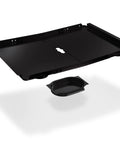 Universal Grease Tray With Catch Pan For 24 To 30 Inch Grills, shown in black, designed for backyard barbecues and grill maintenance.