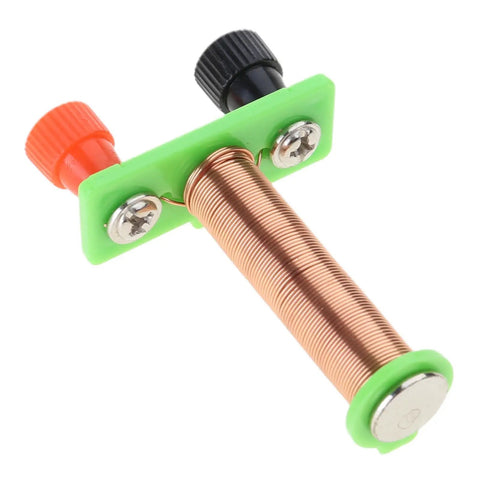 Coil and connectors of Hands On Electromagnet Experiment Kit For Teens With Real World Physics Projects, Classroom Ready Science Lab Tool