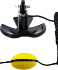 20 Lb Black PE Coated River Anchor Kit With 50 Ft Nylon Rope Stainless Shackle Spring Hook Float And Storage Bag For Yaks Canoes Jet Skis SUP Boards And Small Boats