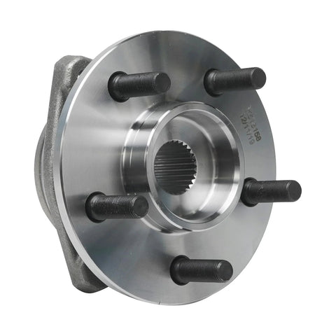 Front view of Front Wheel Bearing Hub Assembly For Jeep Wrangler TJ 2000 To 2006 And Cherokee 1999 To 2001 Non ABS With 5 Lug 3 Bolt Triangular Flange Replacement
