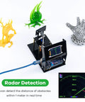 Simulation Ultrasonic Radar Sensor Module DIY Kit With 180 Degree Scanning Arduino IDE Compatible Dope Visual Feedback TFT Display For Real Time Dots Now showing obstacle detection setup