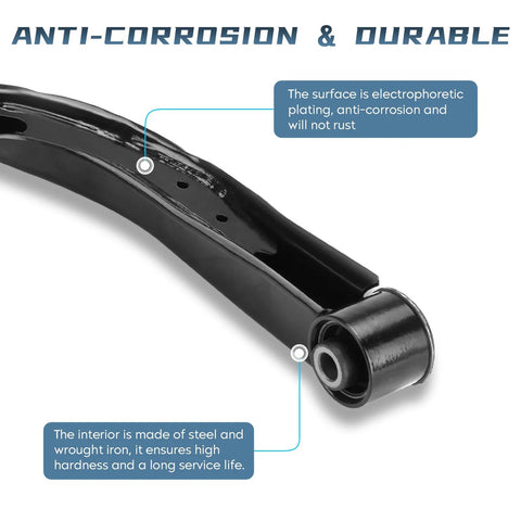 Front Upper Control Arm With Ball Joint Assembly Left And Right Replacement Kit For Nissan Pathfinder Armada Titan And Infiniti QX56 QX80 2 Piece Set Built For Tough Roads And A Long Lasting Beefed Up Ride close-up view