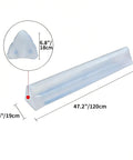 Inflatable Bed Rail for Seniors, Soft Touch Safety Guard With No Metal, 47.2 Inch Fall Prevention, dimensions shown