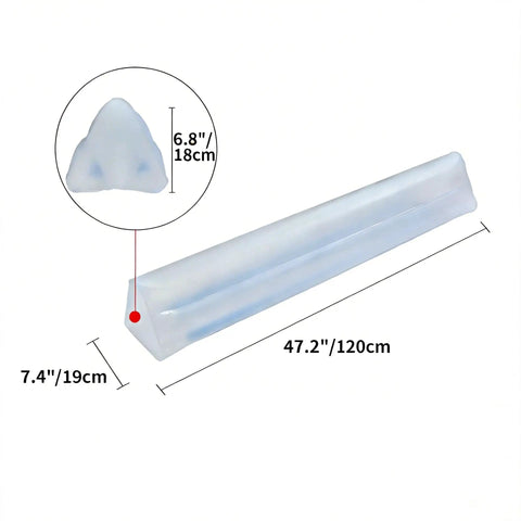 Inflatable Bed Rail for Seniors, Soft Touch Safety Guard With No Metal, 47.2 Inch Fall Prevention, dimensions shown