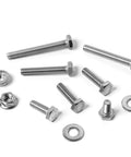 All Purpose 1/4-20 Stainless Steel Hex Bolts Kit with flange nuts and flat washers, 304 grade, various lengths for DIY projects