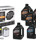 V-Twin Oil Change Kit Mineral With Chrome Filter For High Performance Transmissions And Primary Chain Cases For 1984 And Newer Models Wet Clutch Compatible Shear Stable Formula Reduces Wear Evolution kit