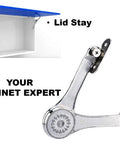 Heavy Duty Lid Stay Hinges With Soft Close For Toy Box, Cabinet And Kitchen Lids, zinc alloy hinge, 110 degree opening