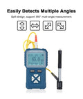 Nimble And No Fuss Portable Hardness Tester For Metals Quick Convert HLD HB HV HRA HRB HRC Digital Durometer Kit with 360-degree angle support.