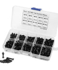 M3 Button Head Hex Socket Screws And Nuts Set All In One Kit Grade 10.9 Black Oxide Finish 300-Piece Assortment in a Sorting Box