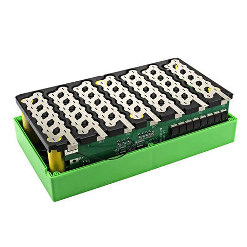 Heavy Duty 48V 13S 6P Electric Bicycle Battery Box Compatible With 18650 Cells Foldable Ebike Enclosure Green Battery Case