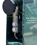 Ball swivel leveling feet on Heavy Hitter 40 By 40 Inch Steel Floor Scale With 10000 Lb Crush Capacity And Dead Accurate 1 Lb Readability For Daily Grinds Commercial Platform Weigh Table Built Like A Tank.