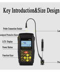 Super Handy Digital Hardness Tester For Metals That Reads Hardness Levels From 170 To 960 HLD showing LCD display and probe design.