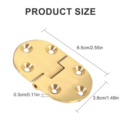Two Pack Brass Butlers Tray Hinges With Round Corners And Screws Built Tough For Furniture Upgrades Easy Install For Cabinets Desks Tables