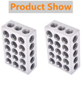 1x2x3 inch aluminum blocks, set of two, with multiple threaded holes
