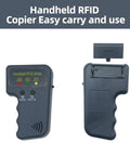 Handheld 125KHz RFID Reader Writer Copy Tool Grab And Go For DIY ID And HID Cards Compact Pro Reader Front and Back View