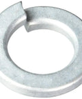 Split Lock Zinc Washer 5/8 Inch 25 Pack for nuts and bolts prevents loosening from vibration and corrosion, metallic close-up