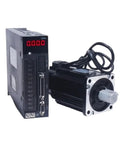 Front view of a 2-piece 750W 220V AC servo motor with drive unit; 3000 RPM, 2.4 Nm torque.