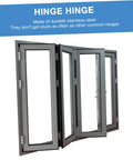 Heavy Duty Double Action Spring Hinge 2Pack Stainless Steel Cafe Saloon Door Hardware Rust Proof Silver Finish Self Closing for smooth dual swing.