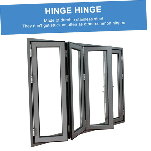Heavy Duty Double Action Spring Hinge 2Pack Stainless Steel Cafe Saloon Door Hardware Rust Proof Silver Finish Self Closing for smooth dual swing.