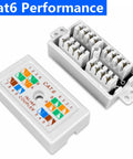 5 Pack Unshielded Cat6 Junction Box For Cat5e And Cat6 Ethernet Cables, No-Fuss Punch Down Splice Connector Kit open view