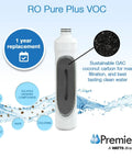 Annual Six Pack Filtration Kit For RO Pure Plus And Zero Pure Plus Systems With Push Button Water Filter Replacement VOC filter