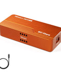Straight Up Blazing Fast M.2 NVMe SSD Enclosure Built For Power Crews Who Want Zero Lag Data Transfers, orange aluminum with USB cable
