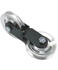 Double Pulley Wheel For Home Gym Attachment Cross Pulley 88mm Metal Roller With Silent Bearings Easy Fit DIY Cable Machine Upgrade Durable Groove Wheel For Strength Training And Cable System, close-up