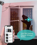Top Notch 1080P Wifi Outdoor Security Camera With Full Hd Night Vision Ai Motion Detection Instant Phone Alerts shown detecting motion at door