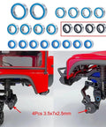 22 Piece Metal Sealed Bearing Set For 1 To 18 RC Cars Beef Up Your RC Car Upgrades And Replacements Durable Bearings Deliver Smooth Performance Reduced Friction Long Lasting Ride, shown with bearings installed on RC car axles and drivetrain