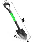 Kid Friendly Shovel For Digging Sand And Snow 28 Inch Metal Shovel With D Handle Fiberglass Grip Durable Beach Garden Camping