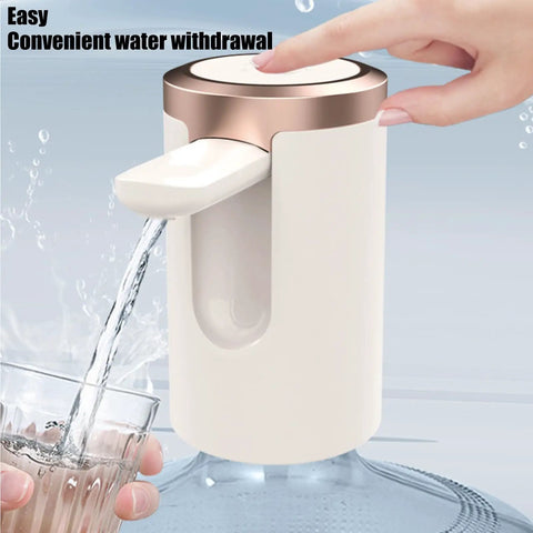 Electric Water Jug Pump For Home Office Kitchen Counter Drinking Quiet Bottle Dispenser Pump Portable Water Bottle Pump For Jugs Chillers And Fountains Easy One Hand Use Everyday Hydration Made Easy with water pouring into glass